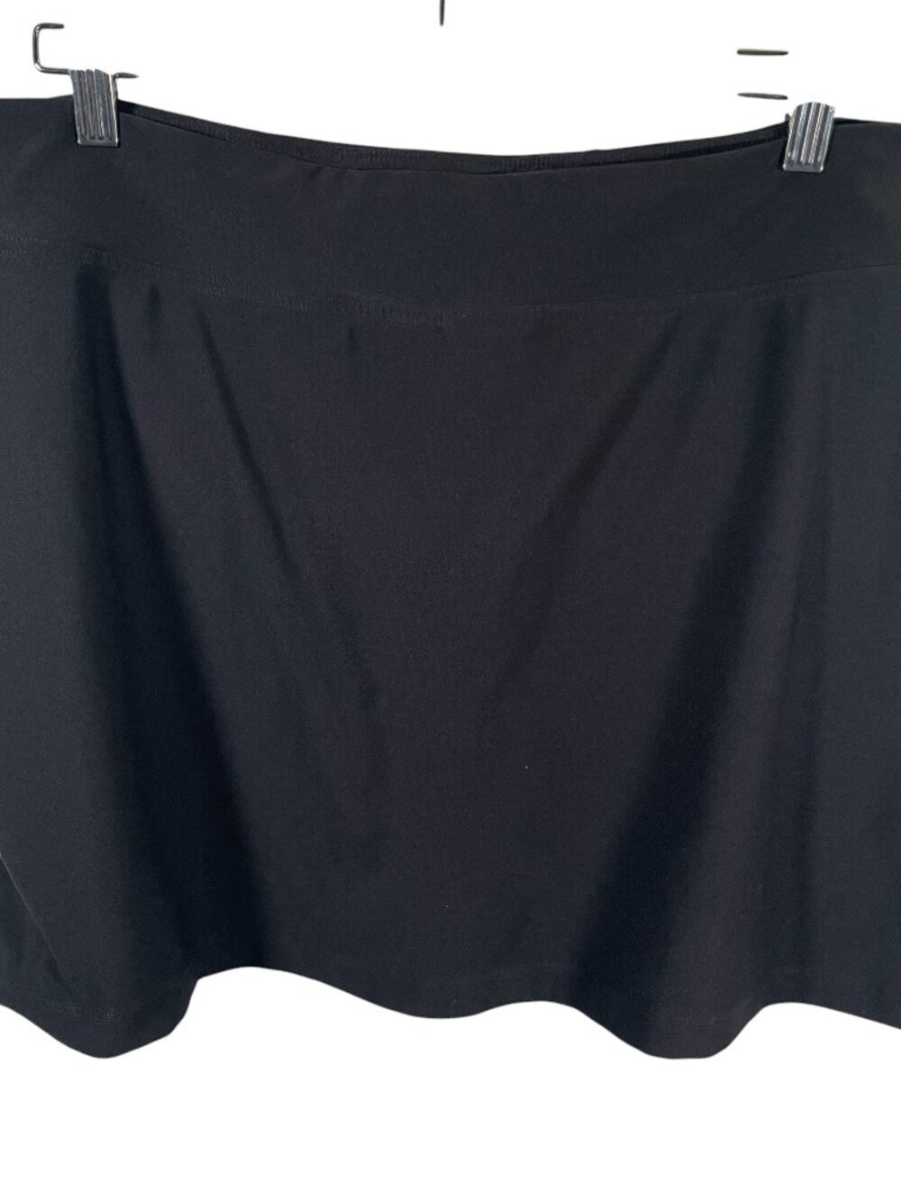 T by Talbots Active Golf Tennis Pull-On Skort Womens XLp Black Zip Pocket